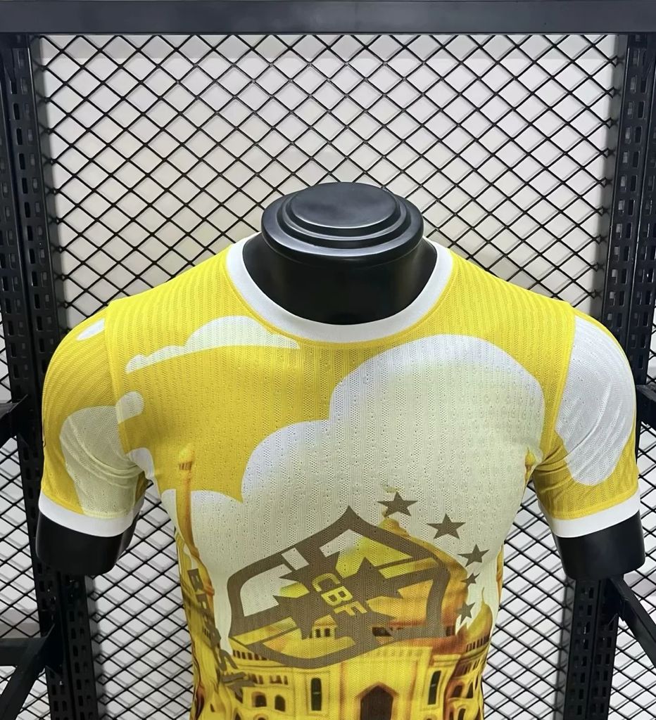 CAMISETA BRASIL EDICION ESPECIAL AMARILLA 2024 (VERSIÓN JUGADOR)