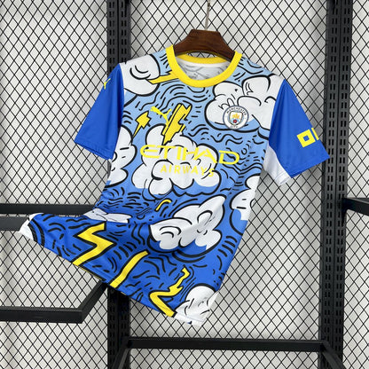 CAMISETA MANCHESTER CITY 2025/26 VERSION BLANCO Y AZUL