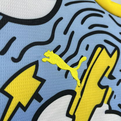 CAMISETA MANCHESTER CITY 2025/26 VERSION BLANCO Y AZUL