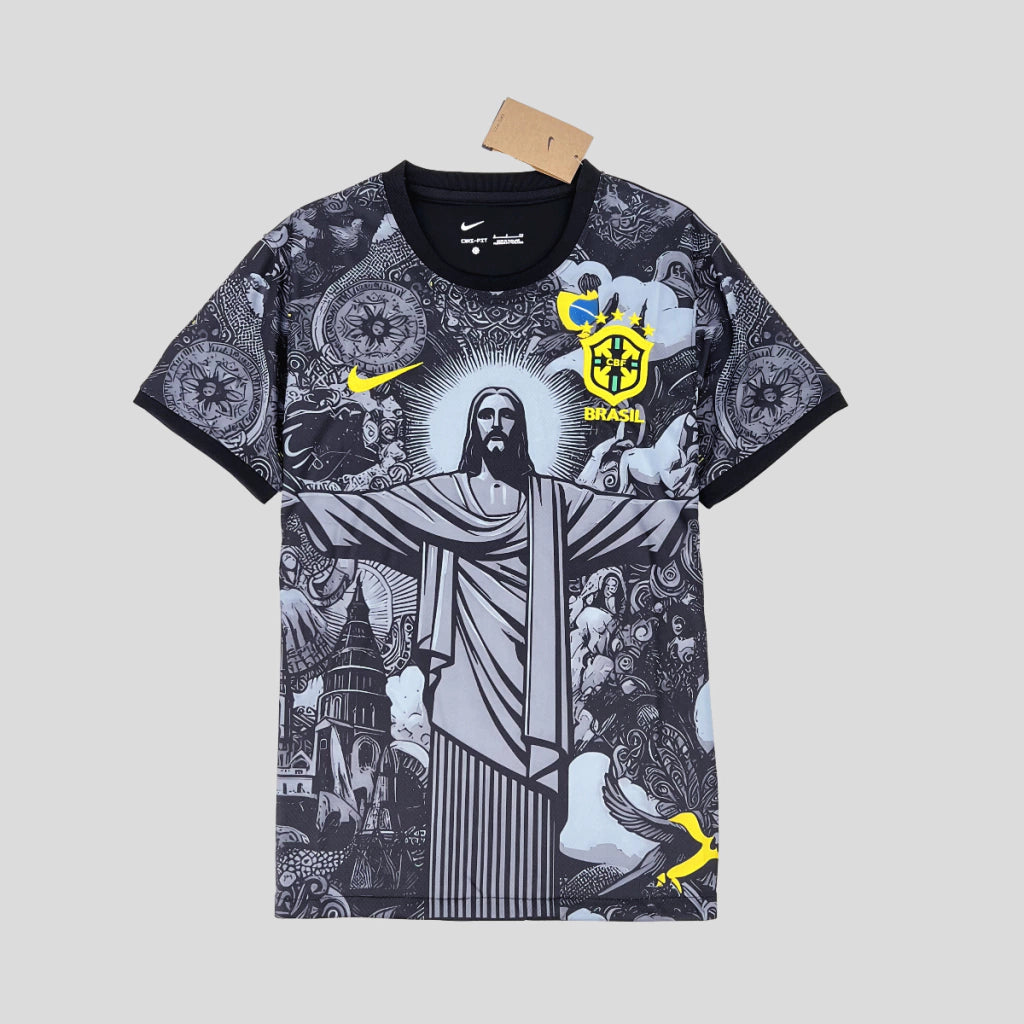 CAMISETA BRASIL EDICIÓN LIMITADA CRISTO PLATA 2024