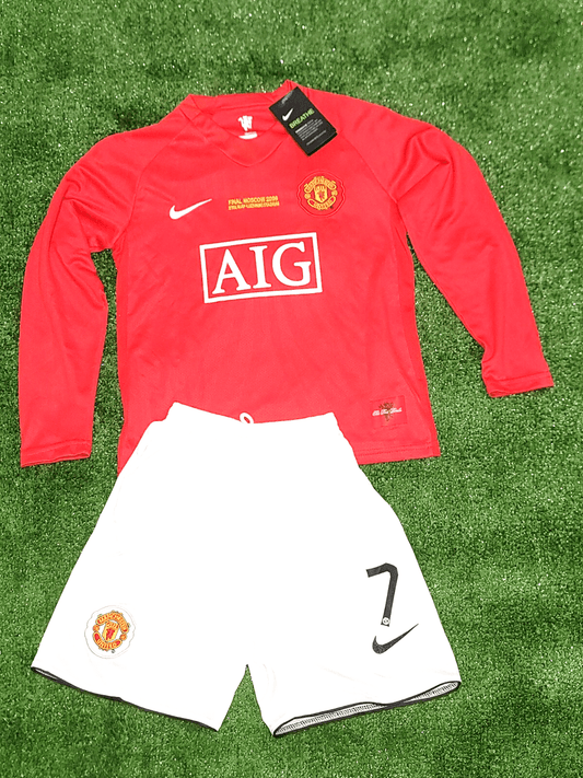 MANCHESTER UNITED 07/08 CONJUNTO INFANTIL MANGA LARGA RETRO